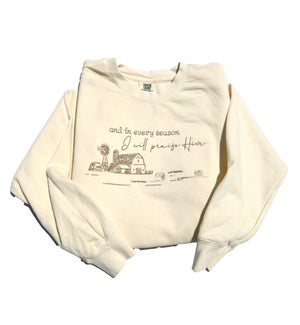 And In Every Season Embroidered Crew
